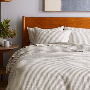 Quince European Linen Stripe Duvet Cover King
